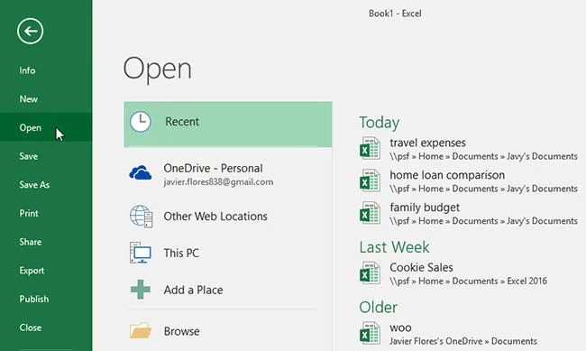 Excel 2019 (Bölüm 2): Çalışma kitapları oluşturma ve açma