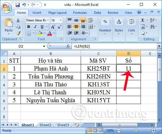 Excel'de LEN işlevi: Bir dizenin uzunluğunu alma işlevi