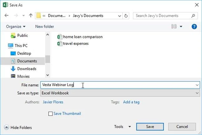 Excel 2016 - Leçon 4&nbsp;: Comment stocker et partager des feuilles de calcul