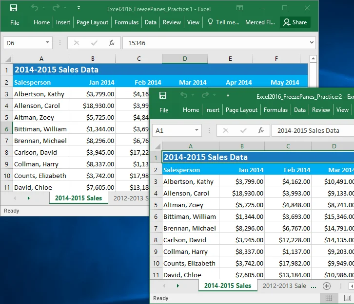 Excel 2019 (Bölüm 17): Satırları/sütunları dondurma ve seçenekleri görüntüleme