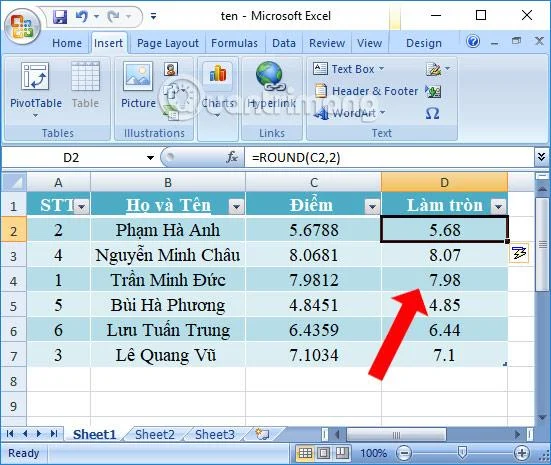 Yuvarlama işlevi, Excel'de yuvarlama işlevi nasıl kullanılır?