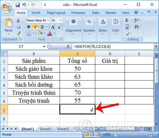 Excel'de Eşleştirme işlevi: Örneklerle Eşleştirme işlevi nasıl kullanılır?