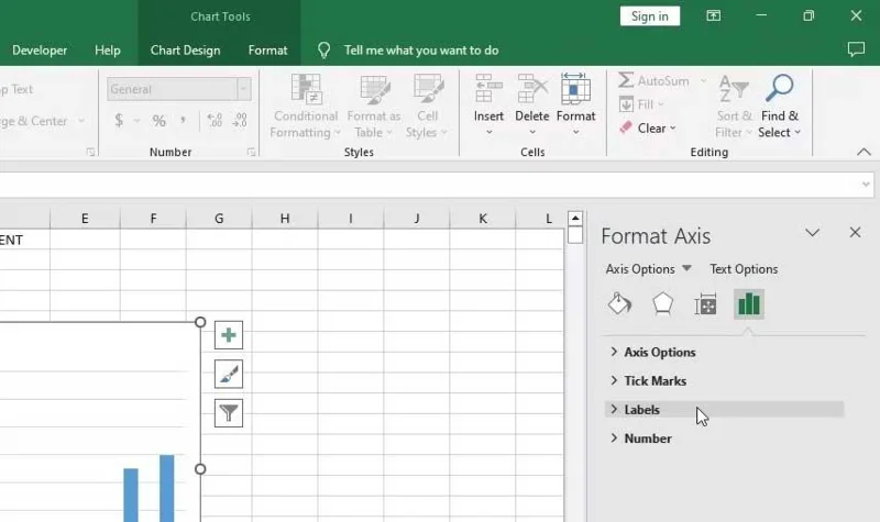 Etichette asse in Excel