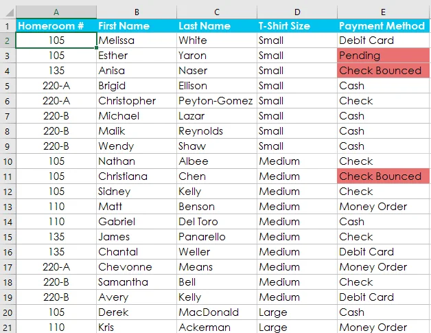 Excel 2019 (Bölüm 18): Verileri sıralama