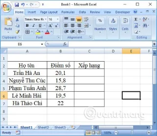 วิธีจัดอันดับใน Excel โดยใช้ฟังก์ชัน RANK