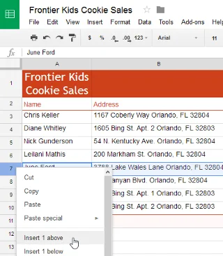 Google Sheets (Teil 2): ​​Spalten, Zeilen und Zellen ändern