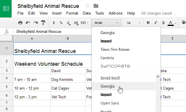Google Sheets (Teil 3): Zellen formatieren