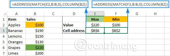 Comment utiliser la fonction ADRESSE dans Excel