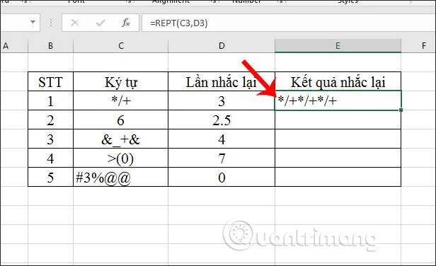 Excel'de REPT işlevi nasıl kullanılır?