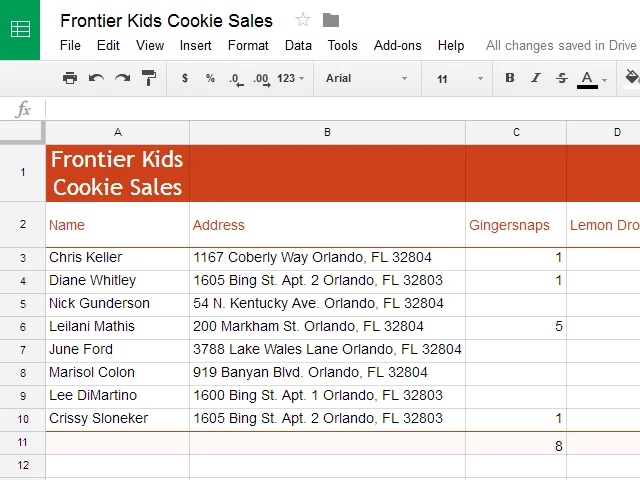 Google Sheets (Teil 2): ​​Spalten, Zeilen und Zellen ändern