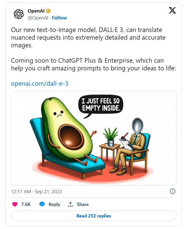 Lançado OpenAI Dall-E 3: uma plataforma de IA generativa inovadora