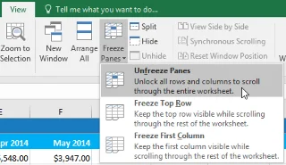 Excel 2019 (Bölüm 17): Satırları/sütunları dondurma ve seçenekleri görüntüleme
