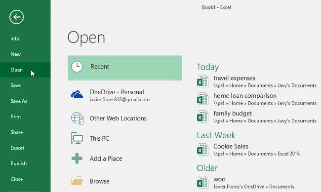Excel 2016 - Leçon 3&nbsp;: Comment créer de nouvelles feuilles de calcul et ouvrir des feuilles de calcul existantes