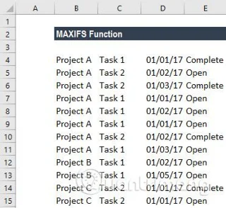 Excel 2016'da MAXIFS işlevi nasıl kullanılır?