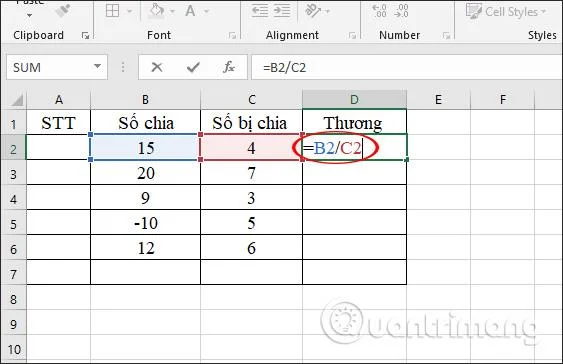Divisionsfunktion in Excel: MOD-Funktion (den Rest ermitteln) und QUOTIENT-Funktion (den ganzzahligen Teil ermitteln)