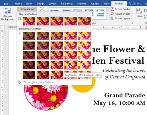 Vollständiger Leitfaden zu Word 2016 (Teil 17): Bearbeiten Sie Fotos in Word 2016 professioneller