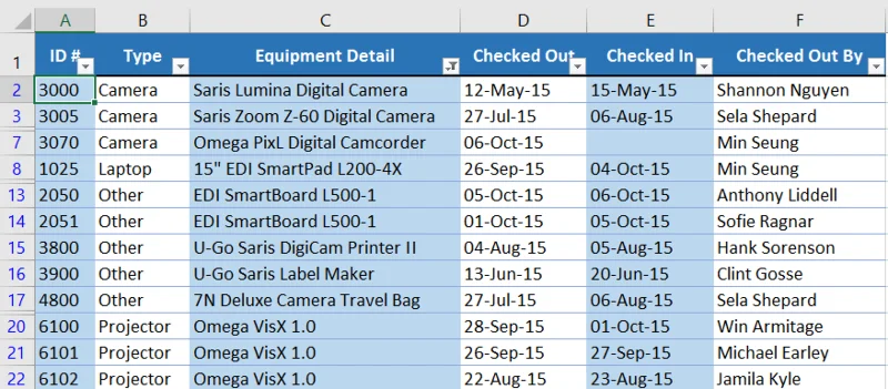 Excel 2019 (Bölüm 19): Verileri filtreleme