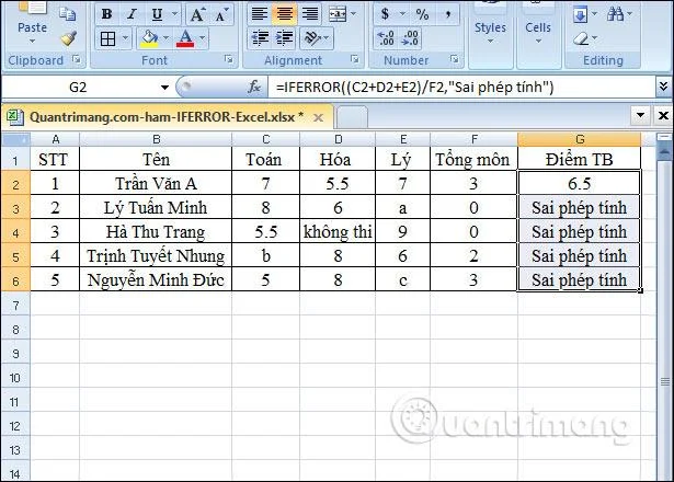 IFERROR-Funktion in Excel, Formel und Verwendung