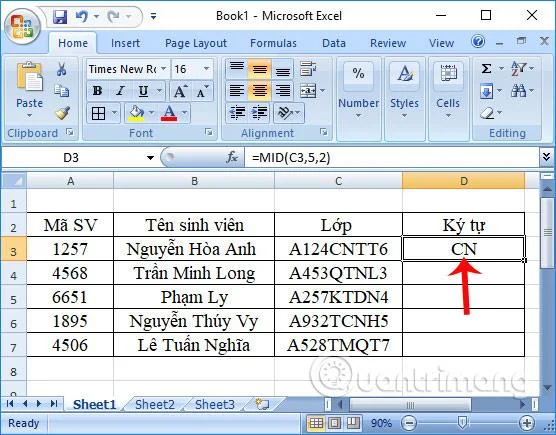 MID işlevi: Excel'deki karakter dizelerini alma işlevi