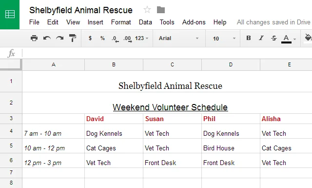 Google Sheets (Teil 3): Zellen formatieren