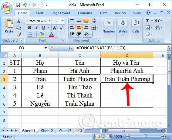 Excel'de BİRLEŞTİR işlevi nasıl kullanılır?