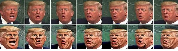 Al desenha caricaturas de fotografias extremas
