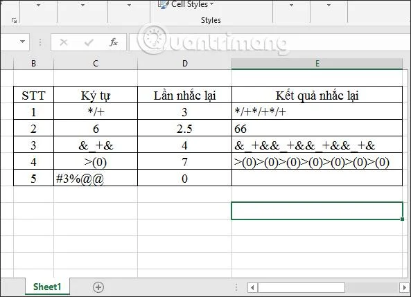 Excel'de REPT işlevi nasıl kullanılır?