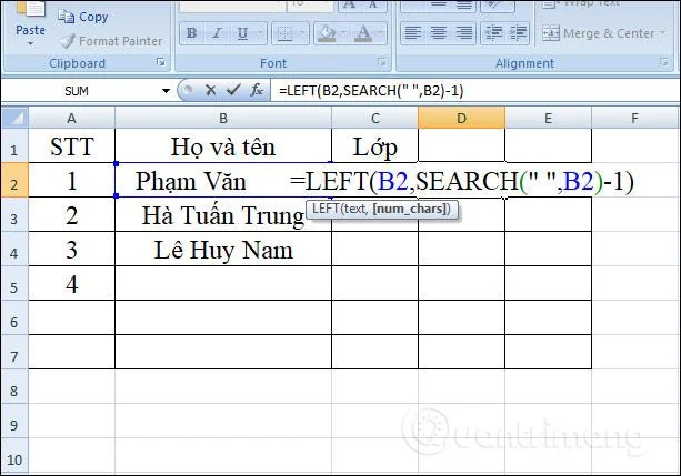LEFT işlevi, Excel'de sol karakter dizesini kesme işlevinin nasıl kullanılacağı