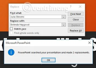 PowerPoint 2016: utilizzare la funzionalità Trova e sostituisci