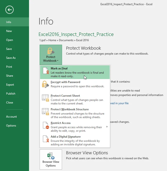 Excel 2019 (Bölüm 25): Çalışma kitaplarını kontrol edin ve koruyun