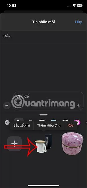 Cara membuat pelekat anda sendiri dalam mesej pada iPhone