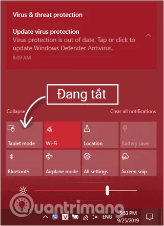 Dayakan/Lumpuhkan Mod Tablet pada Windows 10