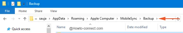 Bagaimana untuk mencari lokasi sandaran Windows 10 iTunes?