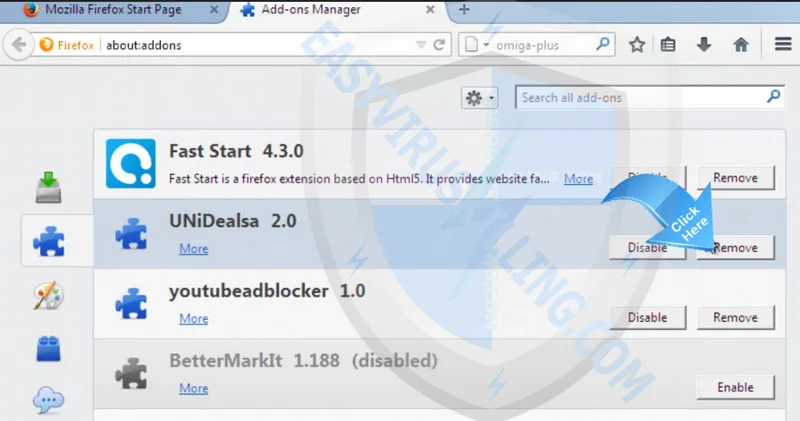 Alih keluar sepenuhnya URL Mal Virus - http://107.170.47.181
