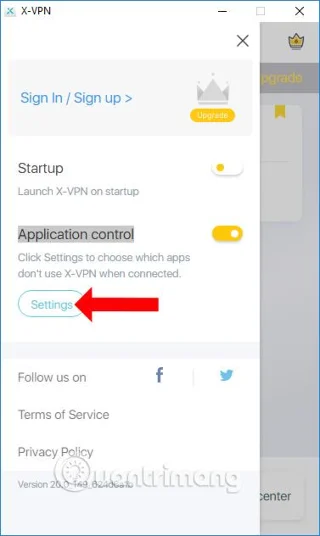 Cara menggunakan X-VPN untuk melayari web tanpa nama pada Windows