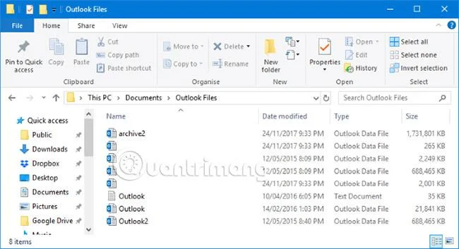 Windows 10'da Dosya Geçmişi'ni kullanarak Outlook e-postalarını yedekleme