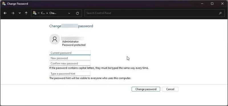 Accountwachtwoord wijzigen in Windows 11