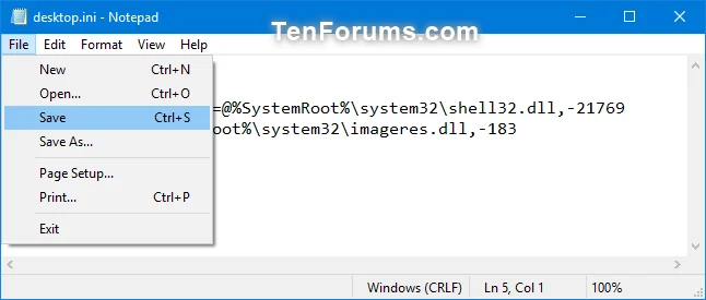 Windows'ta Masaüstü klasörü simgeleri nasıl değiştirilir veya geri yüklenir