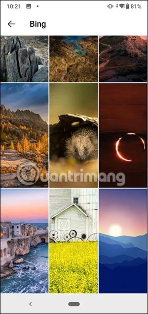 Come utilizzare le foto di Bing come sfondo Android