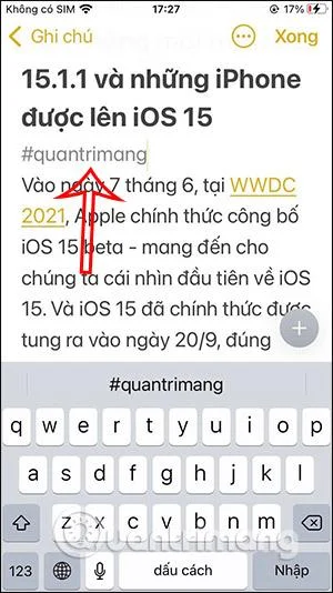 Come trovare le note su iPhone tramite Tag