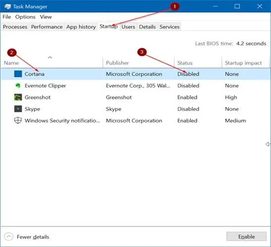 Windows 10'da Cortana penceresini kapatamama hatasını düzeltin