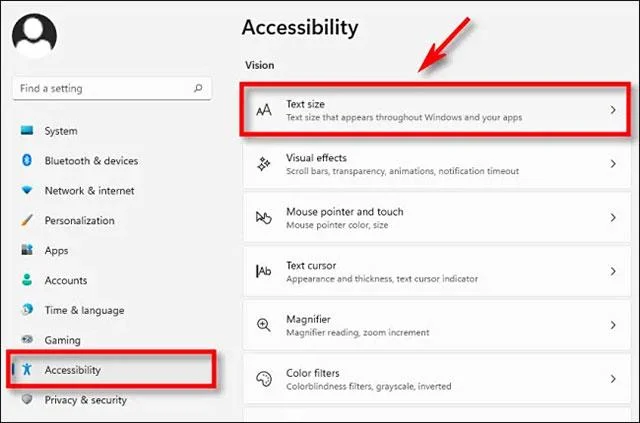 Hoe de lettergrootte te wijzigen in Windows 11