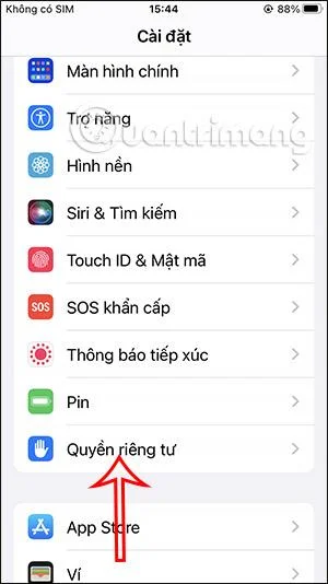 Cara mendayakan pelaporan keselamatan apl iPhone