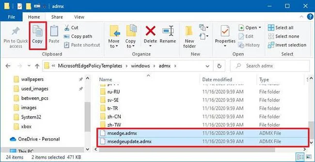 So installieren Sie die Microsoft Edge-Gruppenrichtlinienvorlage unter Windows 10