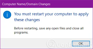 Comment changer de groupe de travail dans Windows 10