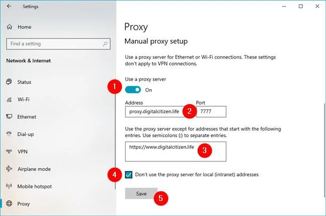 Windows 10'da proxy sunucu ayarları nasıl yapılandırılır