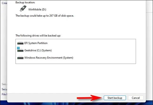 Een systeemkopieback-up maken op Windows 11