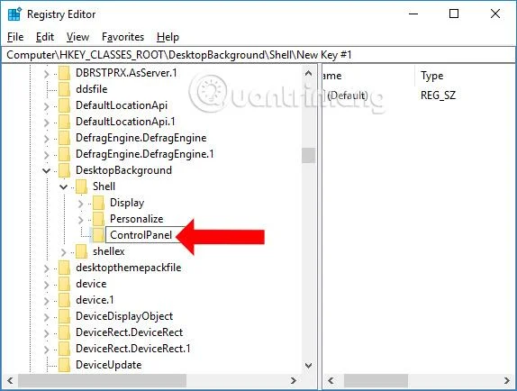 Cara membuat Senarai Panel Kawalan dalam menu klik kanan