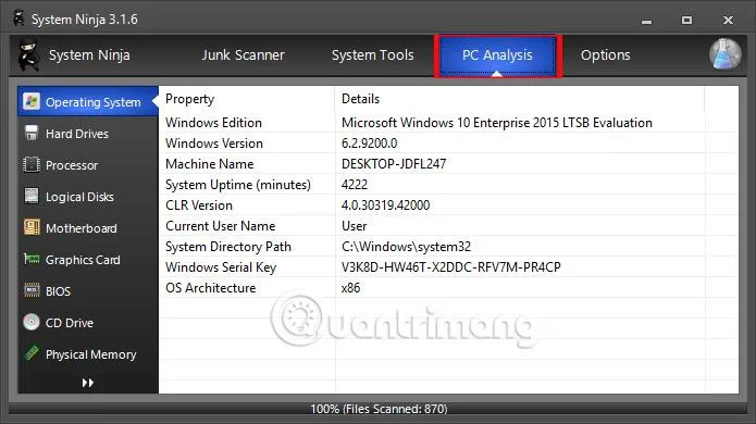 Bersihkan dan optimumkan Windows dengan System Ninja