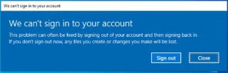 Hoe op te lossen We kunnen niet inloggen op uw accountfout op Windows 10